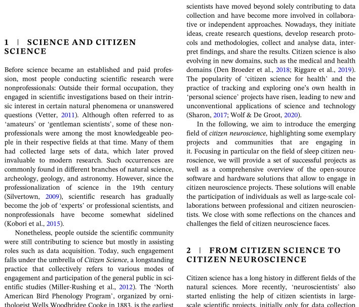 Citizen Science Research